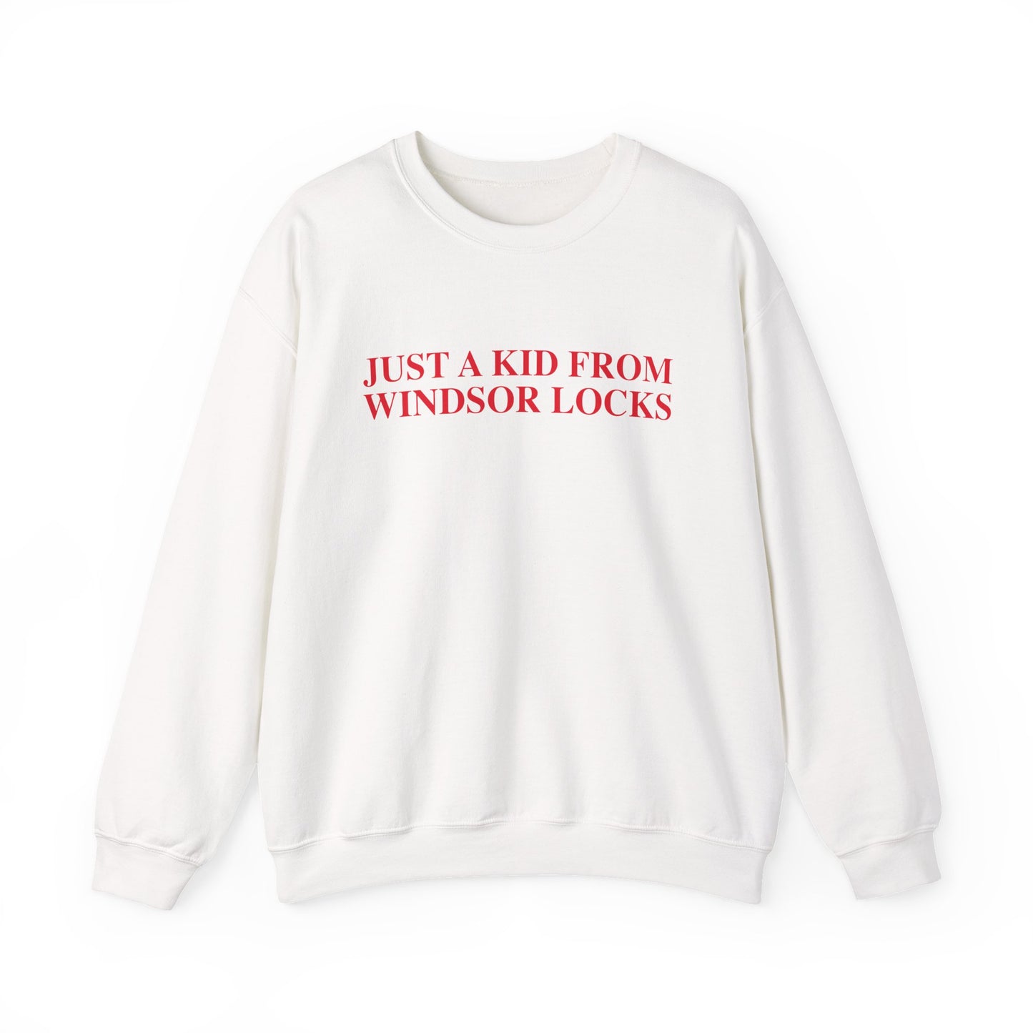 Just a kid from Windsor Locks Unisex Heavy Blend™ Crewneck Sweatshirt