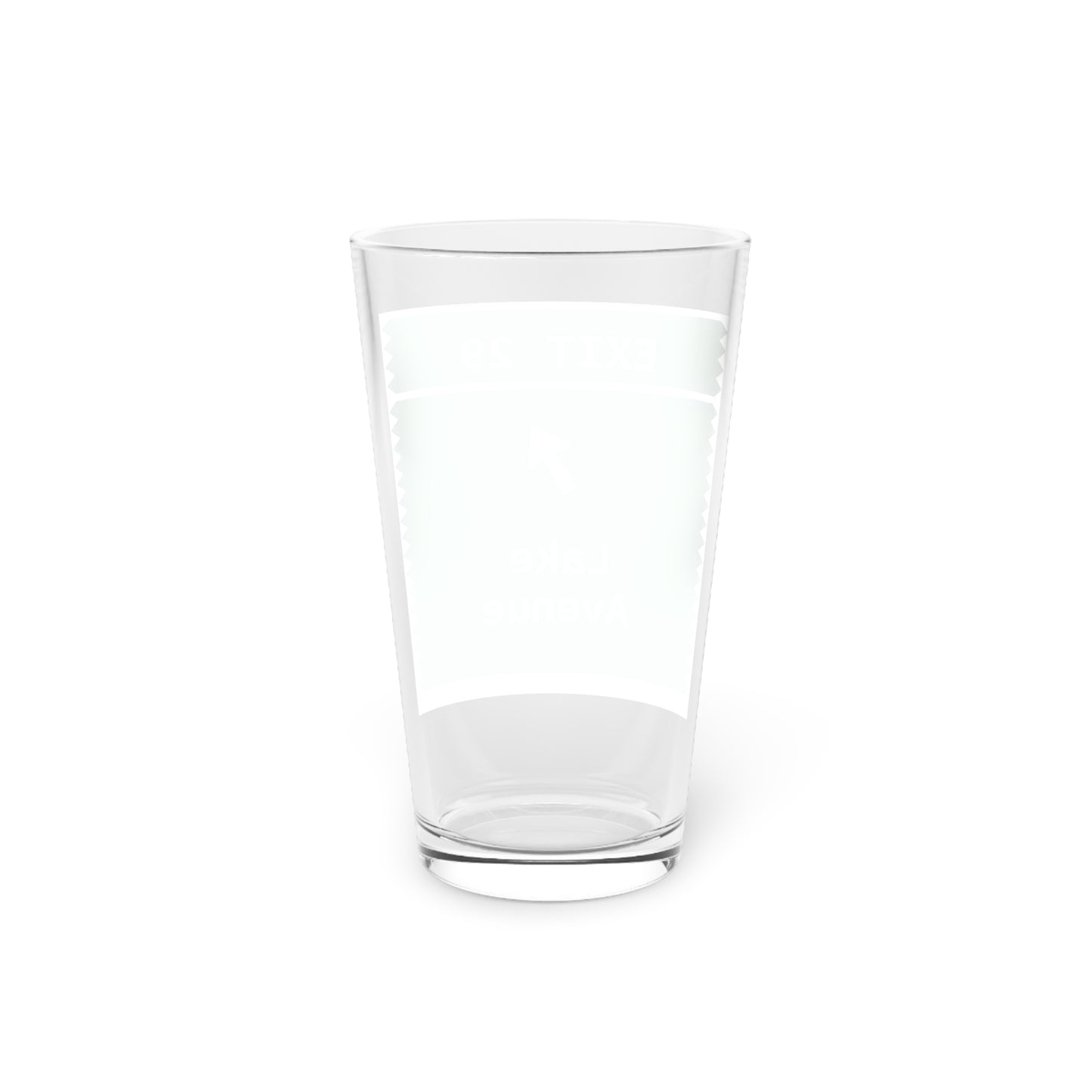 Vintage Merritt Parkway Exit 29 Sign Pint Glass, 16oz