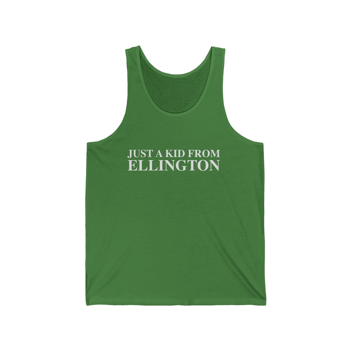Just a kid from Ellington Unisex Jersey Tank Top