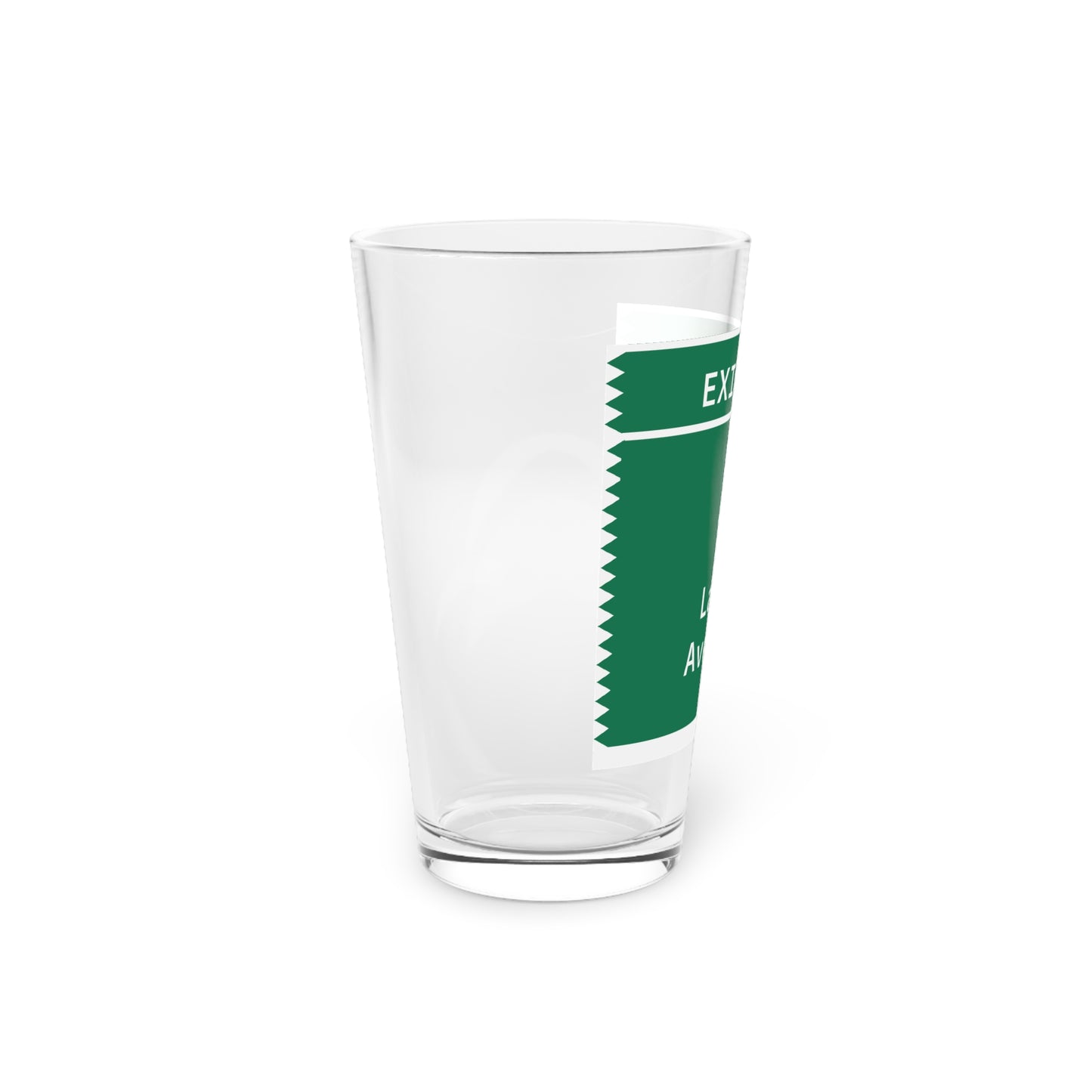 Vintage Merritt Parkway Exit 29 Sign Pint Glass, 16oz