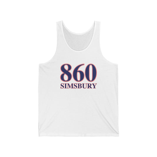 860 Simsbury Red White & Blue Unisex Jersey Tank Top