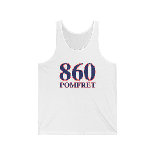 860 Pomfret Red White & Blue Unisex Jersey Tank Top