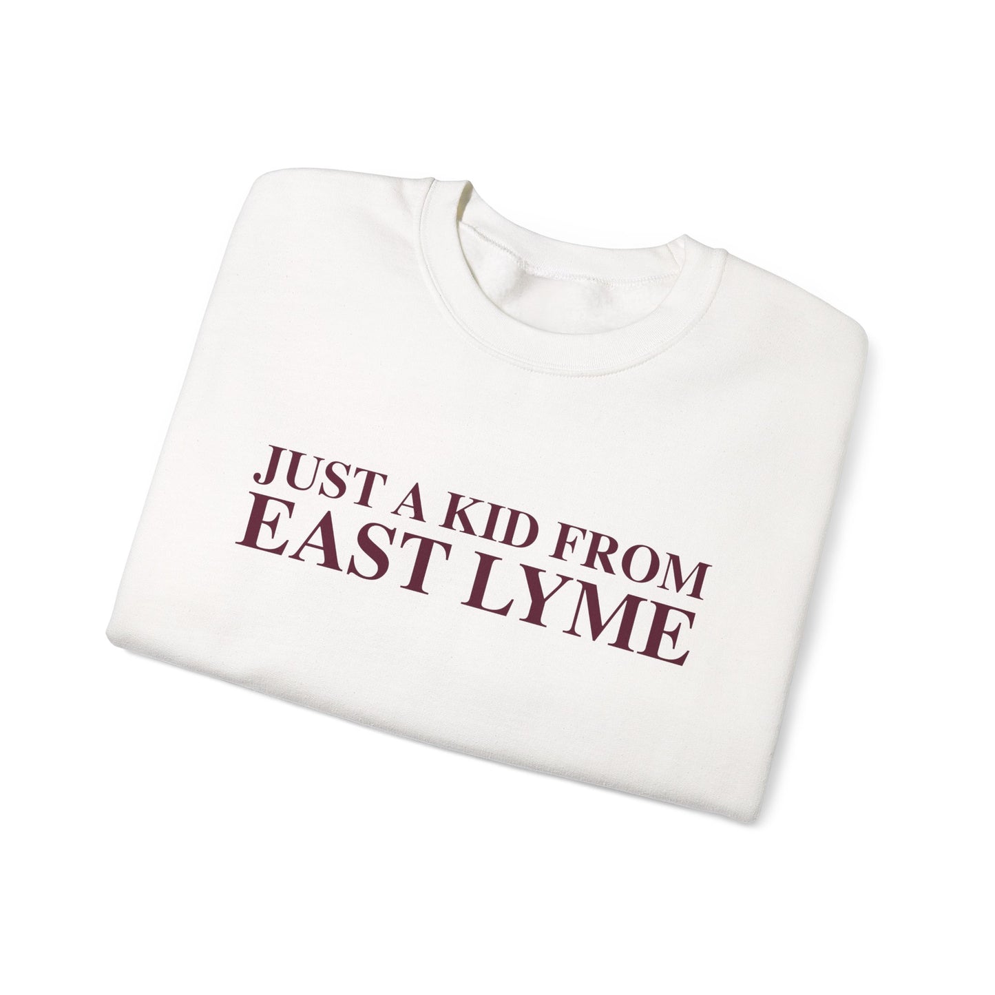 Just a kid from East Lyme Unisex Heavy Blend™ Crewneck Sweatshirt