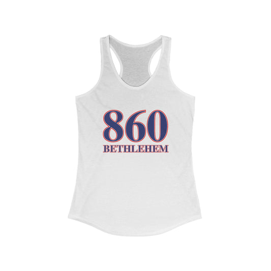 860 Bethlehem Red White & Blue Women's Ideal Racerback Tank Top