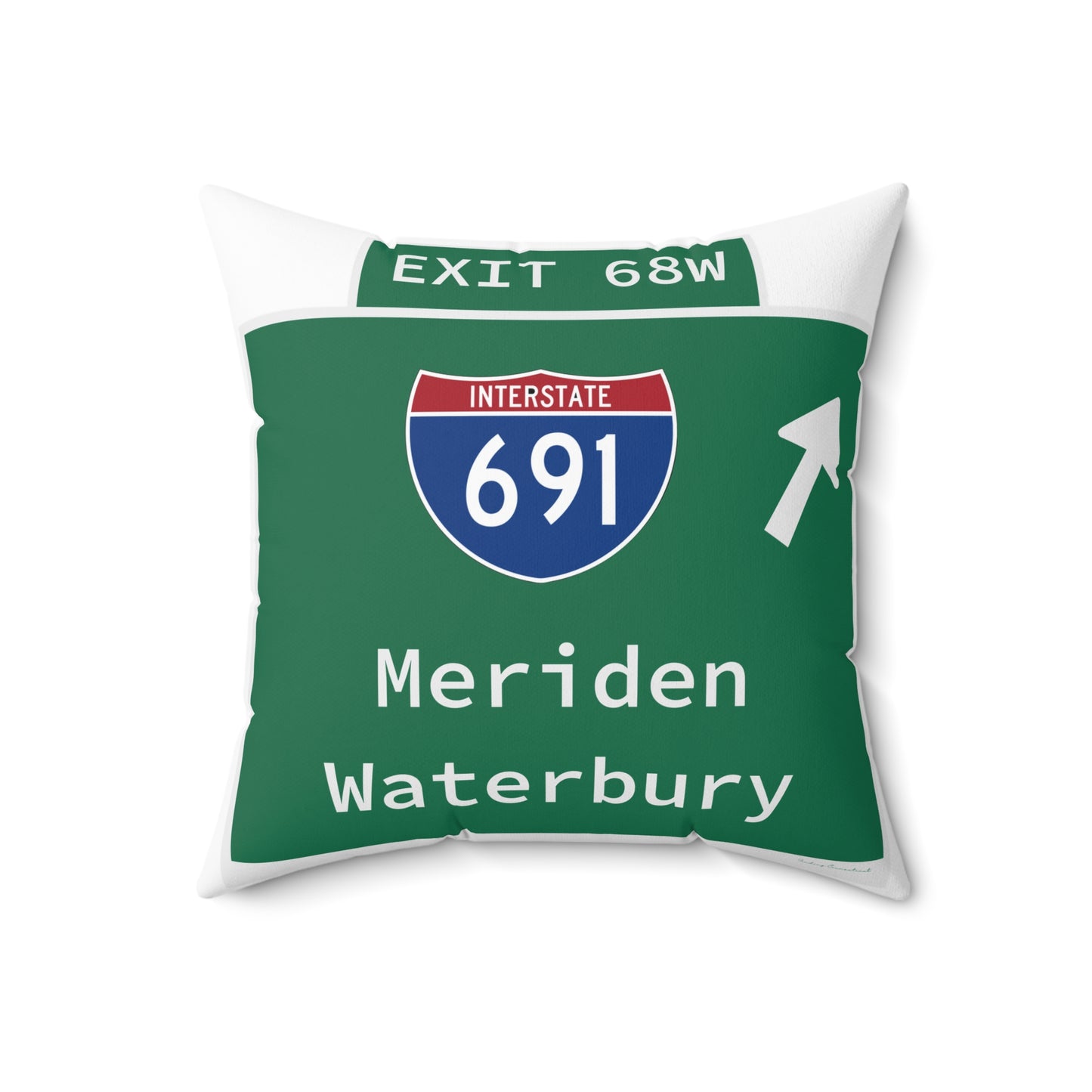 Vintage WCP Exit 68W Spun Polyester Square Pillow