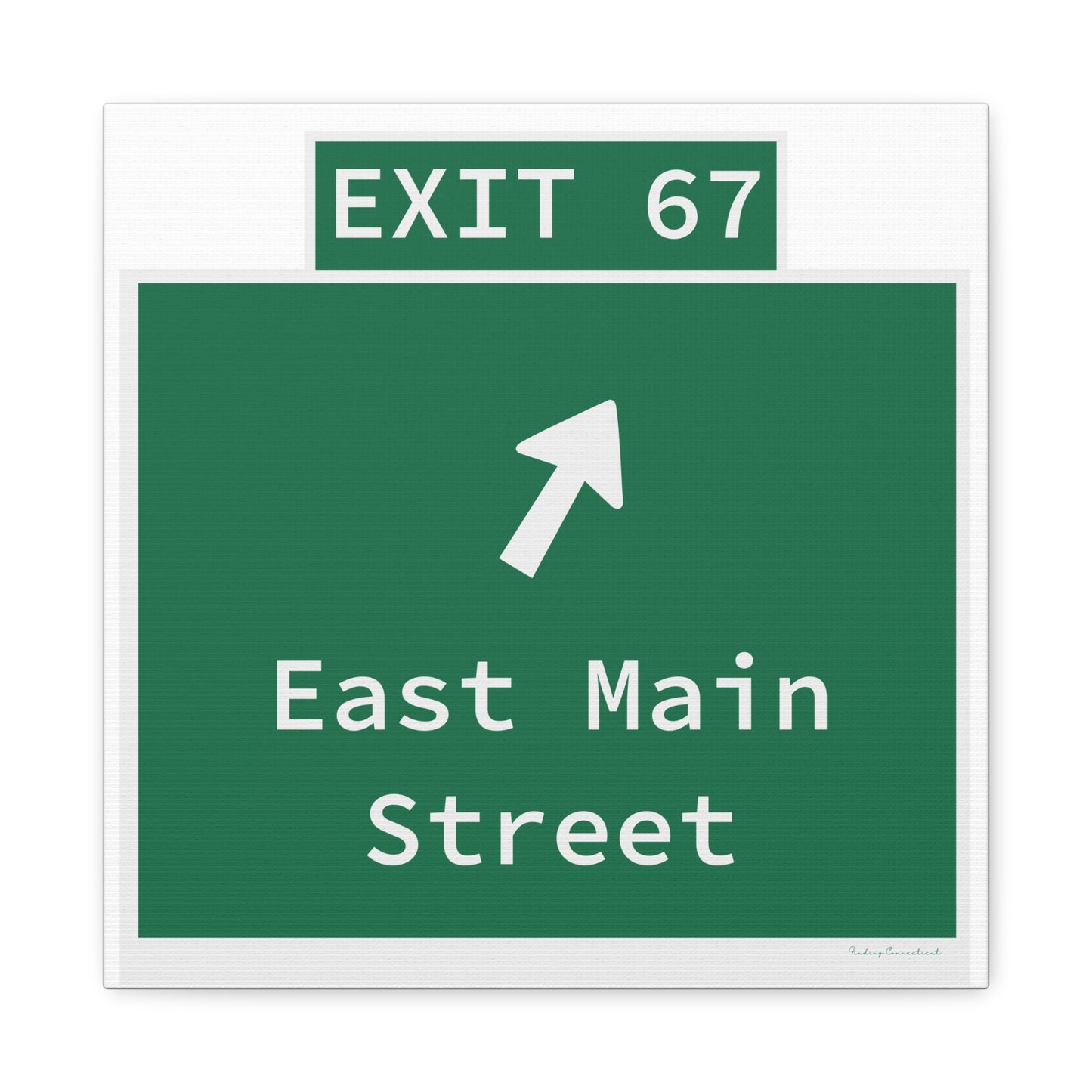 Vintage WCP Exit 67 Sign Matte Canvas, Stretched, 1.25"