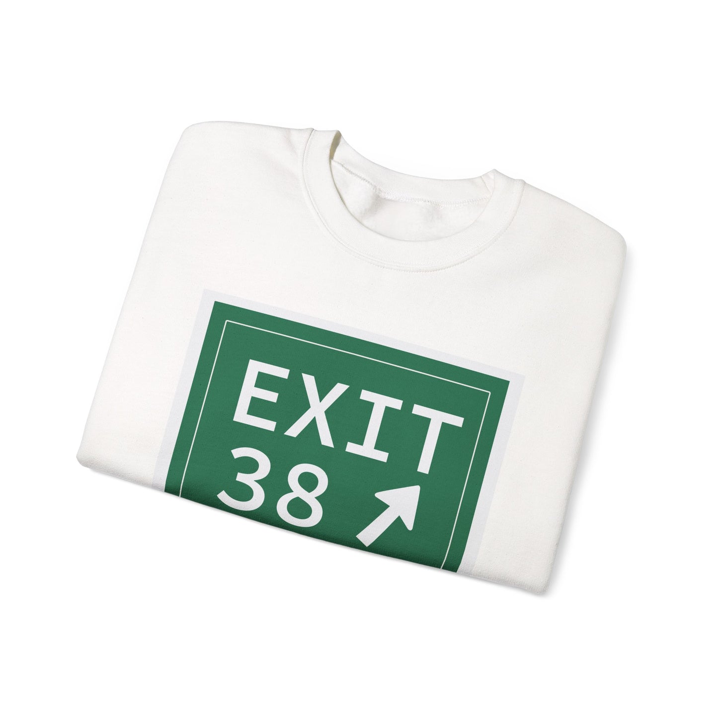 Vintage Exit 38 Merritt Parkway Sign Unisex Heavy Blend™ Crewneck Sweatshirt