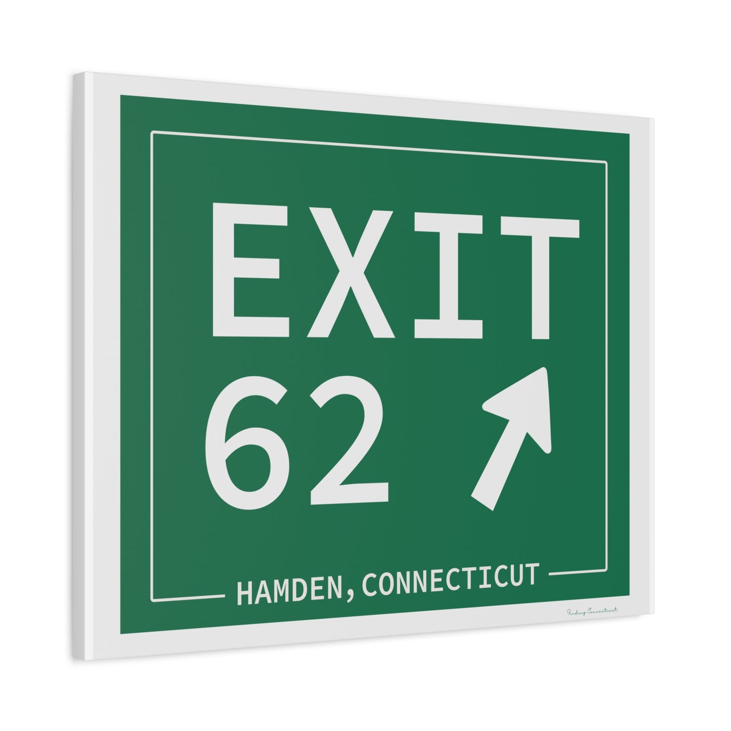 Vintage Exit 62 WCP Sign Matte Canvas, Stretched, 1.25"