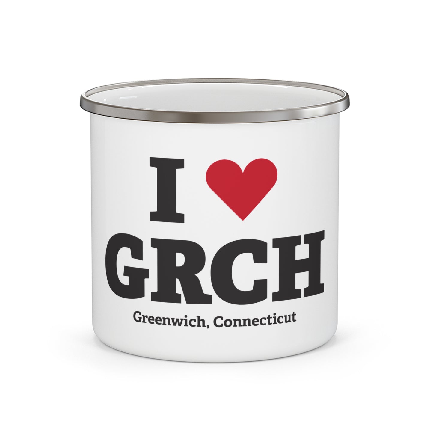 I Heart GRCH Enamel Camping Mug