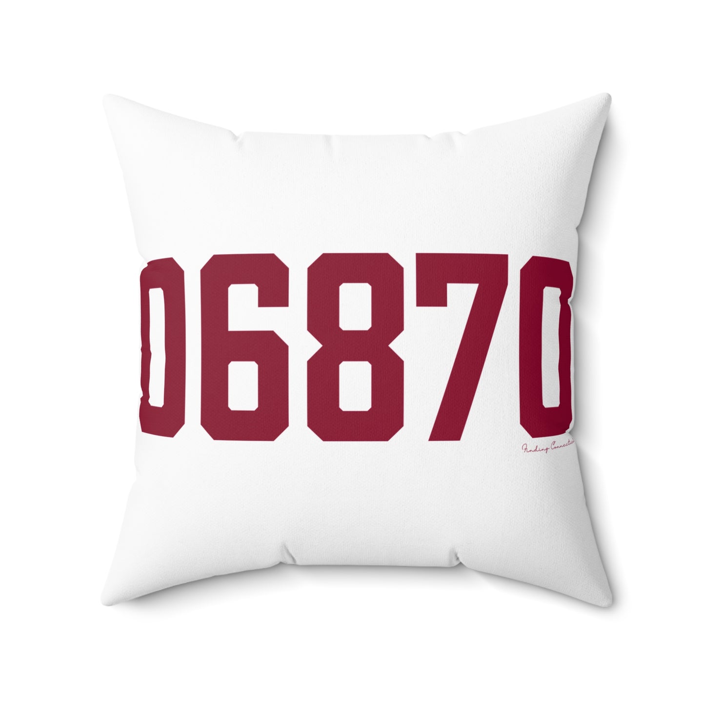 06870 - Greenwich Connecticut Zip Code Spun Polyester Square Pillow