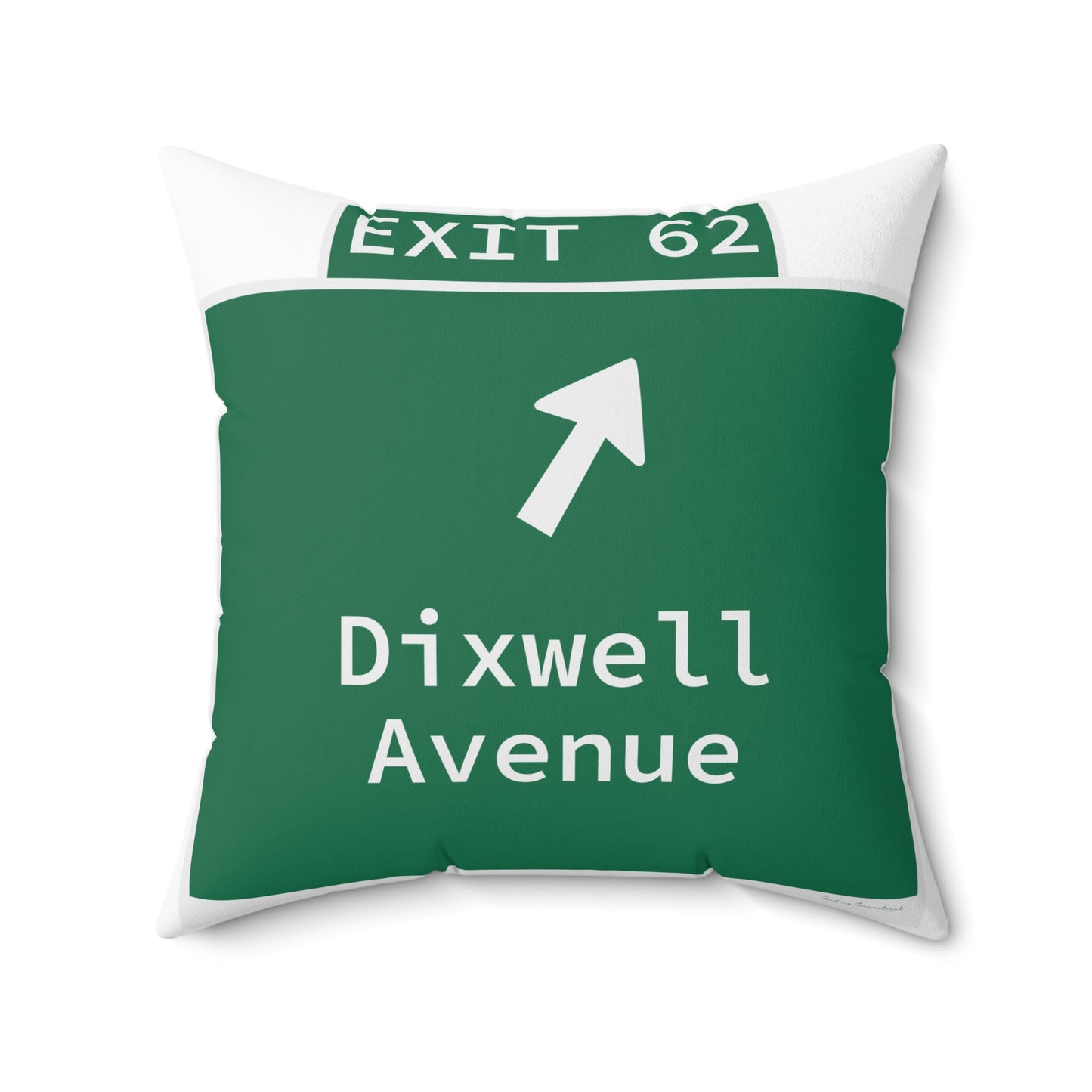 Vintage WCP Exit 62 Sign Spun Polyester Square Pillow