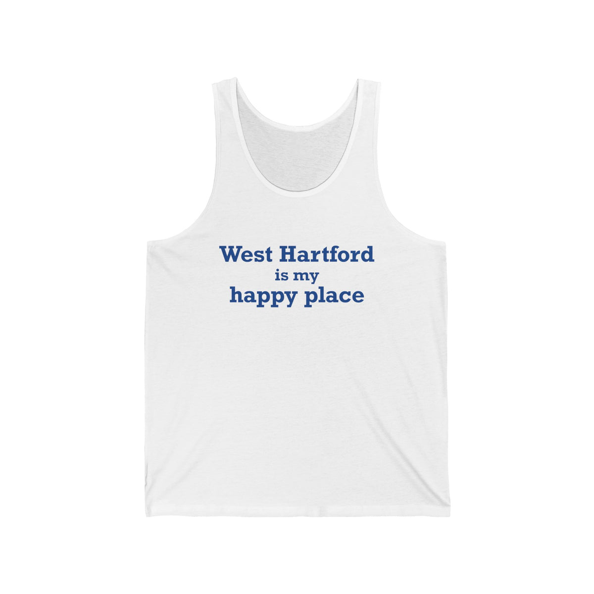 West Hartford is My Happy Place Unisex Jersey Tank Top