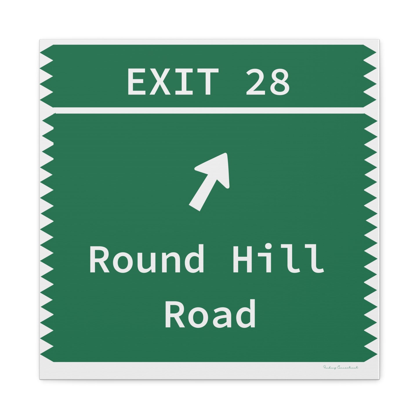 Vintage Merritt Parkway Exit 28 Sign Matte Canvas, Stretched, 1.25"