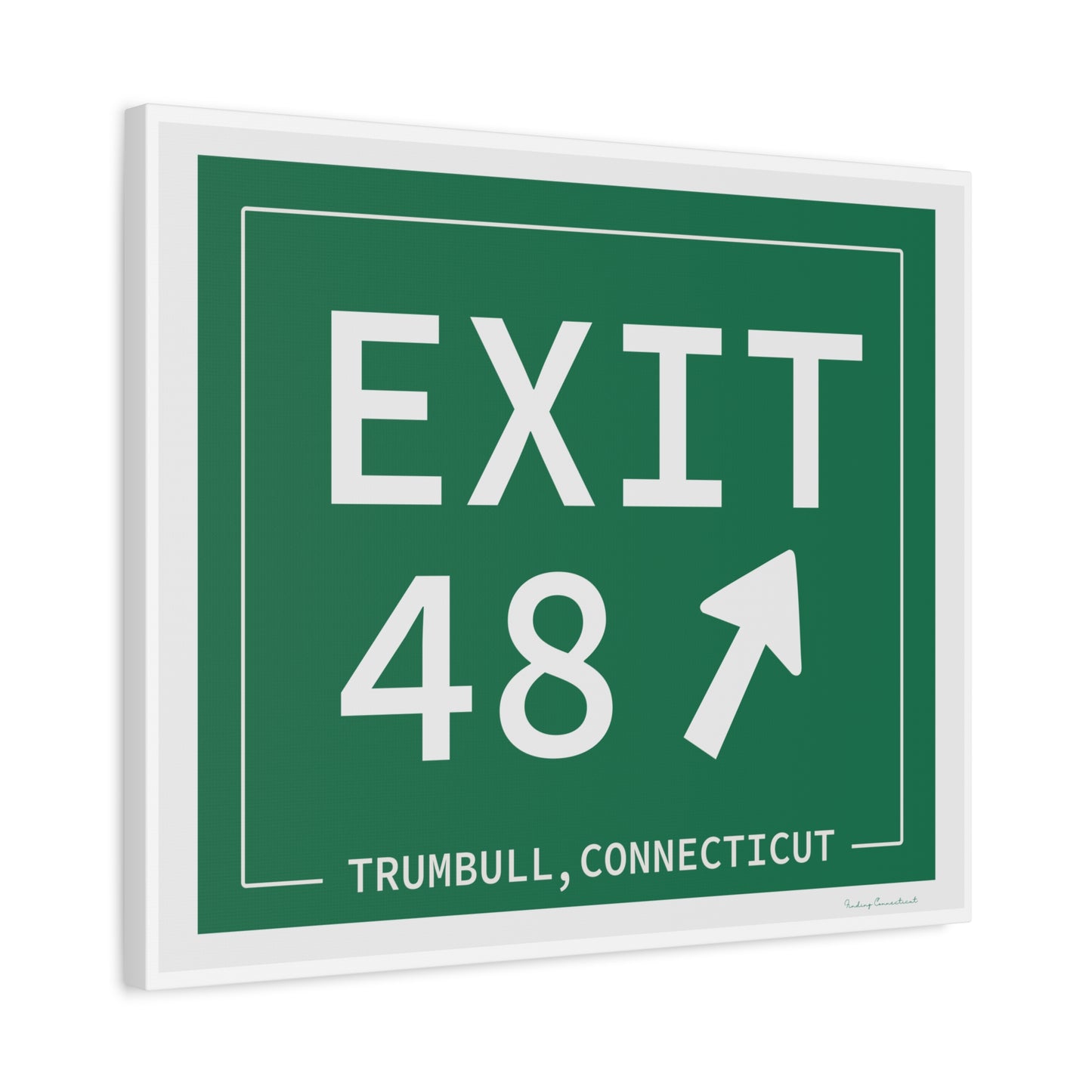 Vintage Exit 48 Merritt Parkway Sign Matte Canvas, Stretched, 1.25"
