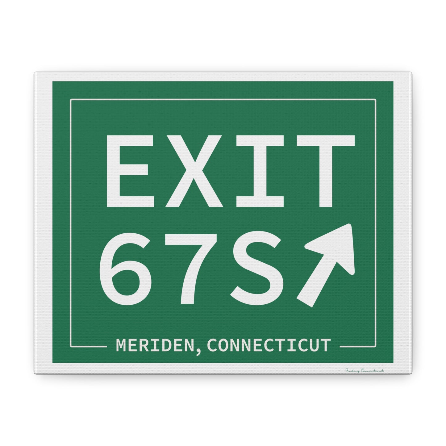 Vintage Exit 67S WCP Sign Matte Canvas, Stretched, 1.25"