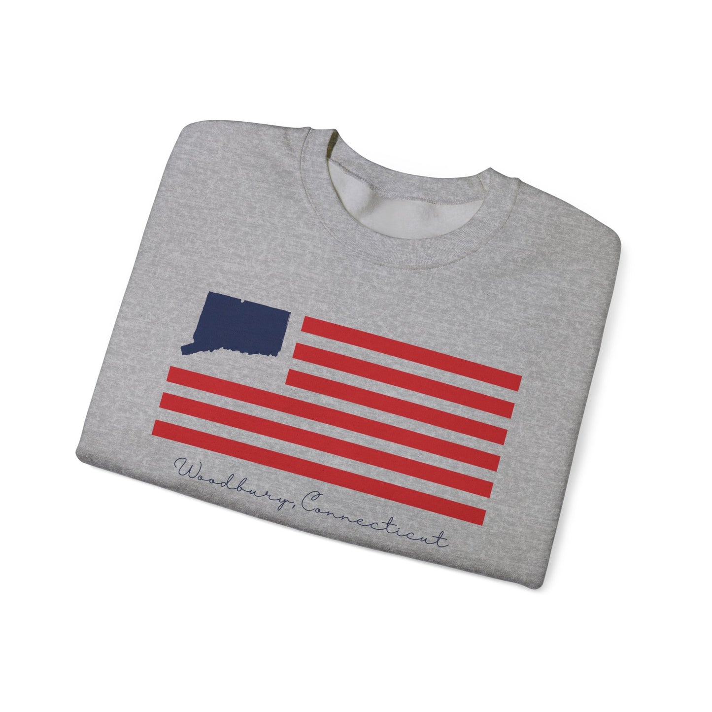 Woodbury Connecticut Flag Unisex Heavy Blend™ Crewneck Sweatshirt