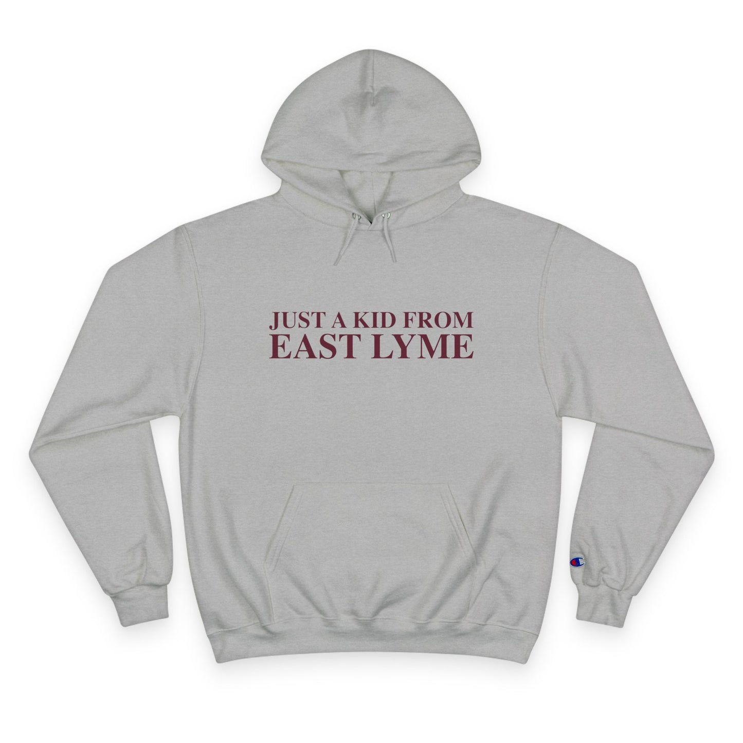 Just a kid from East Lyme Champion Hoodie