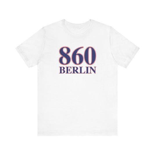 860 Berlin Red White & Blue Unisex Jersey Short Sleeve T-Shirt