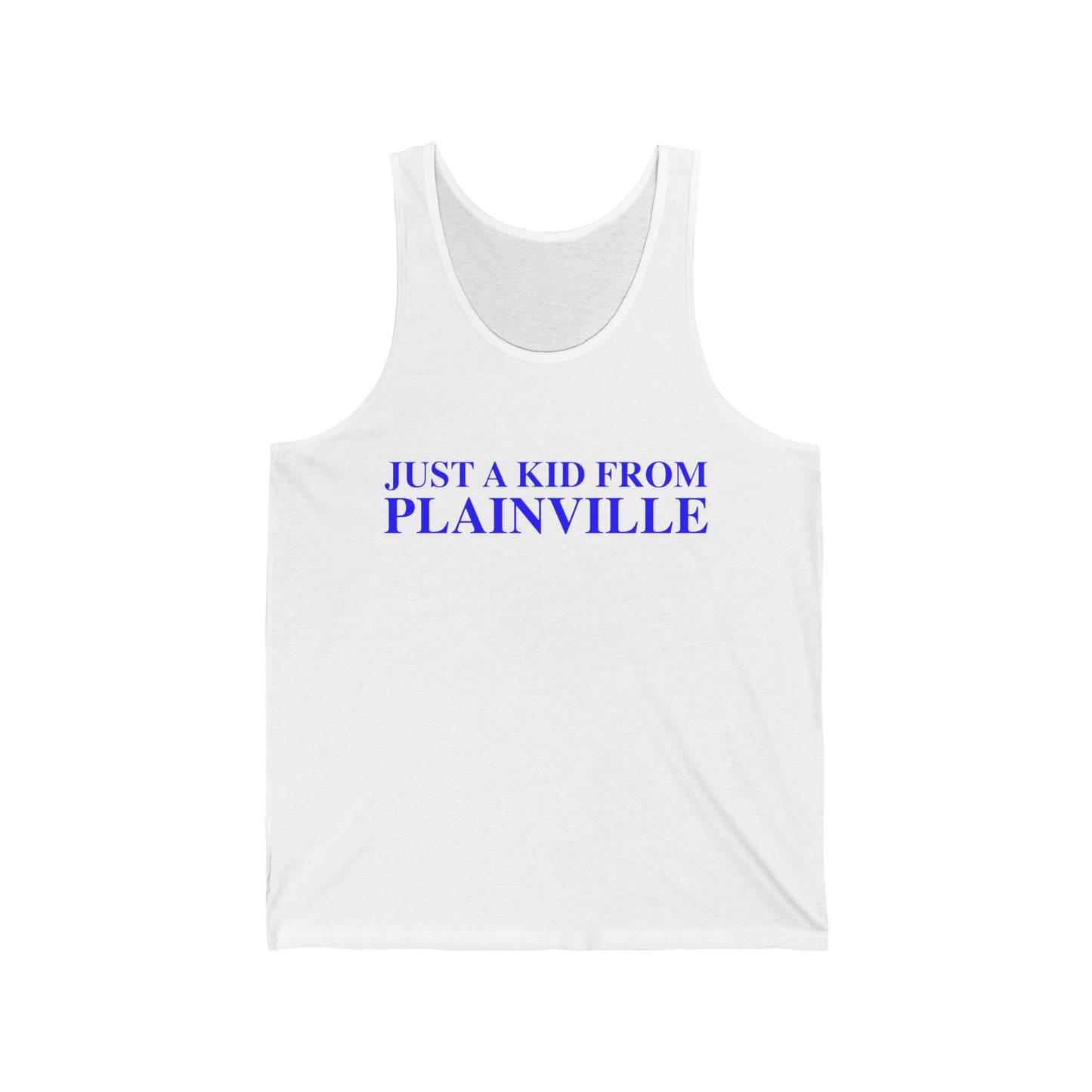Just a kid from Plainville Unisex Jersey Tank Top