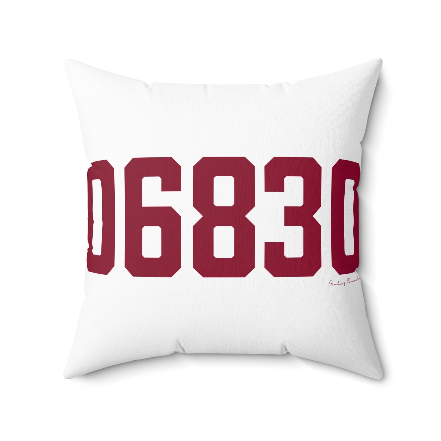 06830 - Greenwich Connecticut Zip Code  Spun Polyester Square Pillow