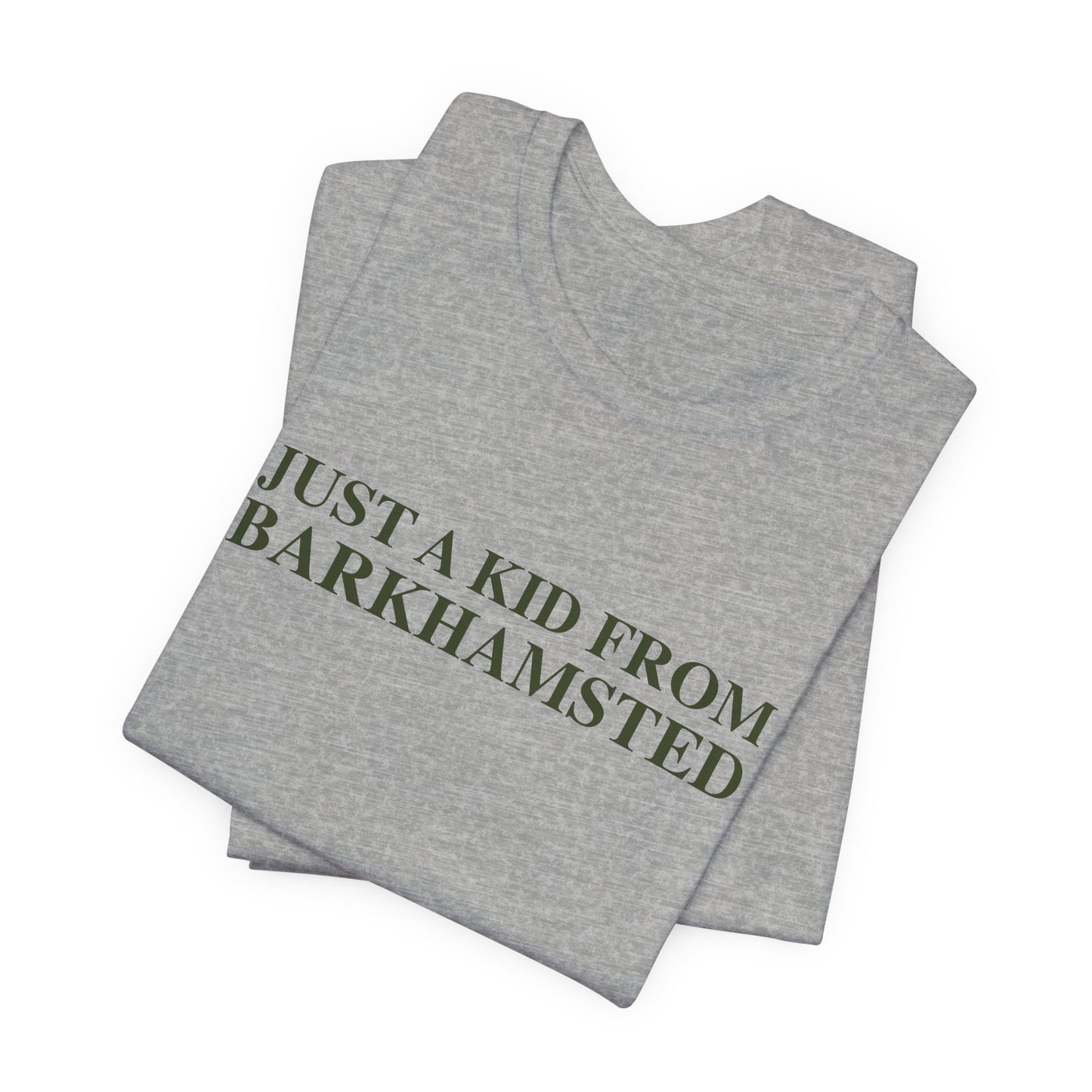 Just a kid from Barkhamsted Unisex Jersey Short Sleeve T-Shirt