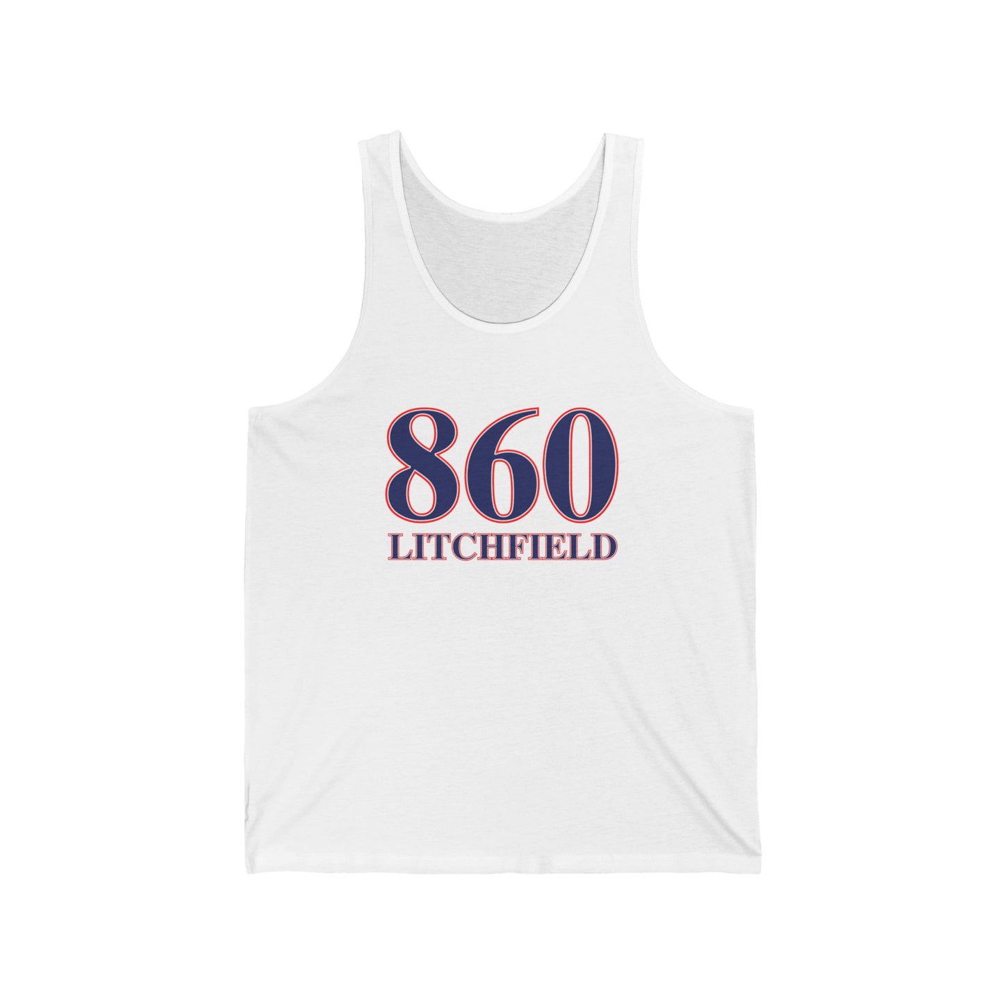 860 Litchfield Red White & Blue Unisex Jersey Tank Top