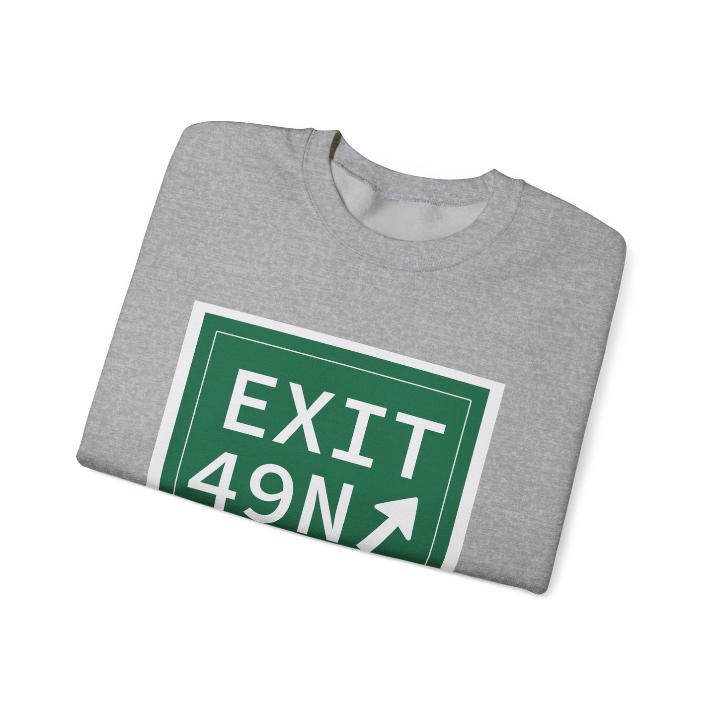 Vintage Exit 49N Merritt Parkway Sign Unisex Heavy Blend™ Crewneck Sweatshirt