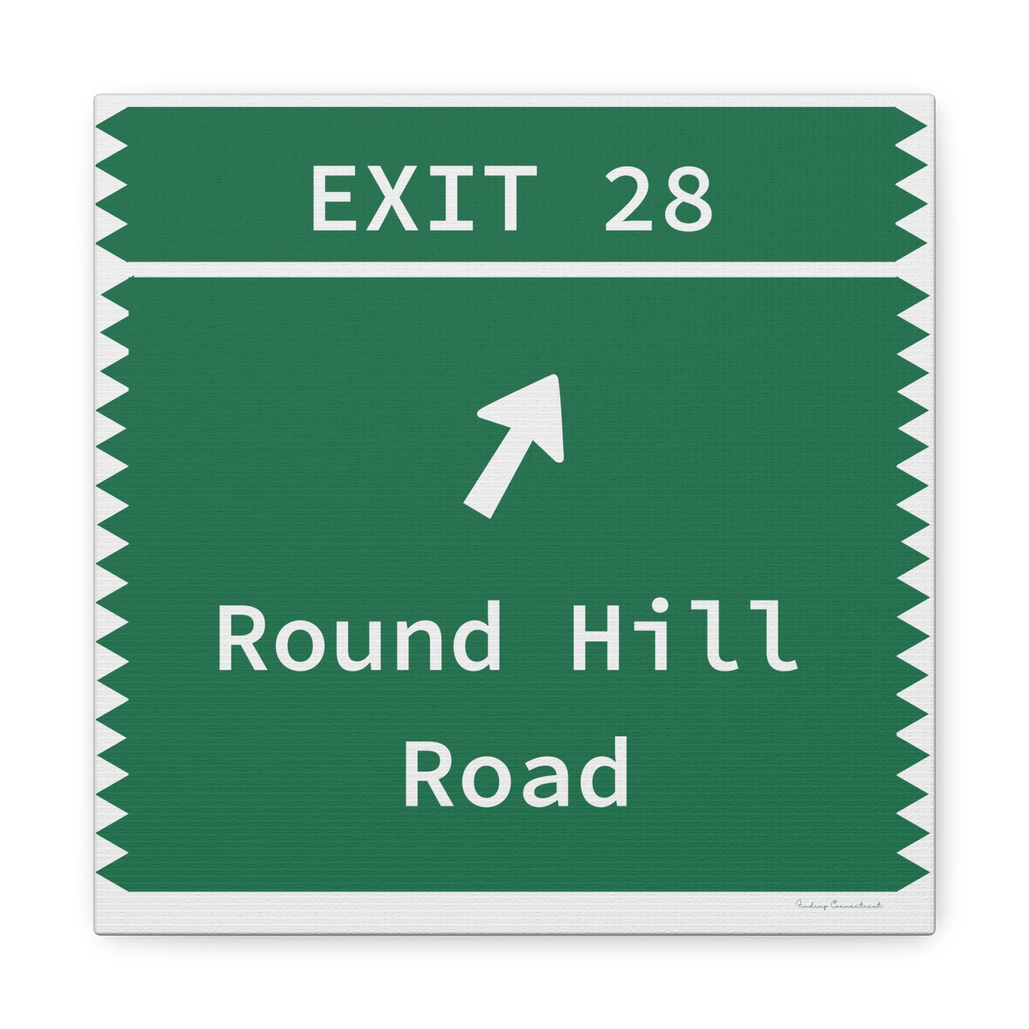 Vintage Merritt Parkway Exit 28 Sign Matte Canvas, Stretched, 1.25"