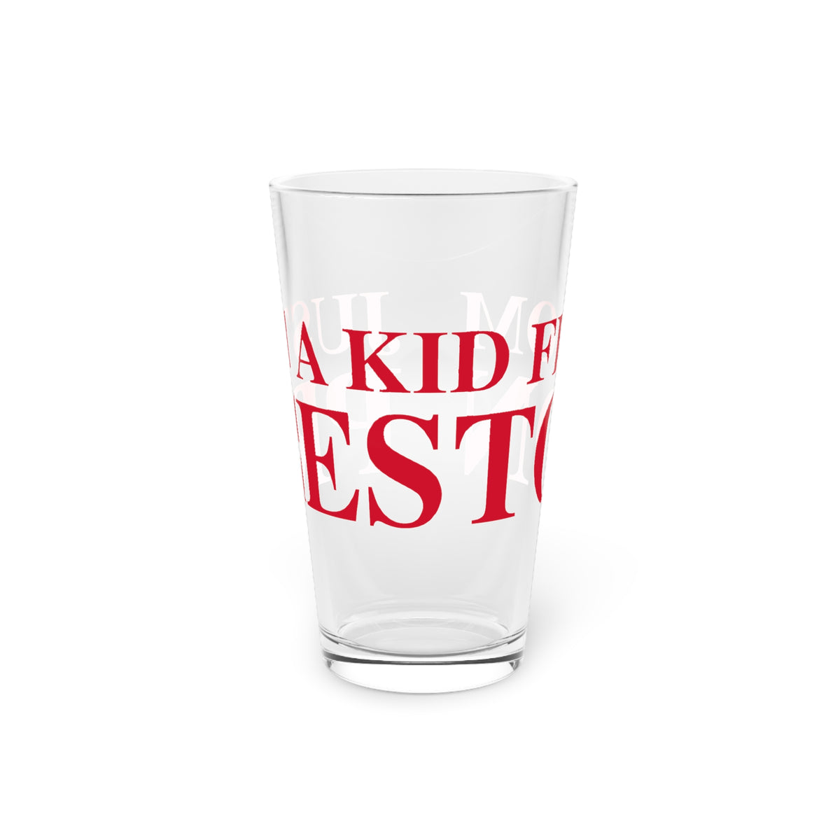 Just a kid from Preston Pint Glass, 16oz