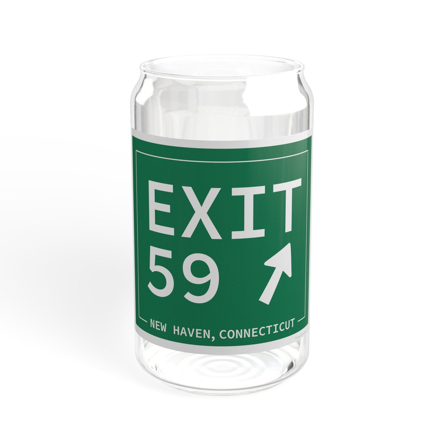 Vintage Exit 59 WCP Sign Sipper Glass, 16oz