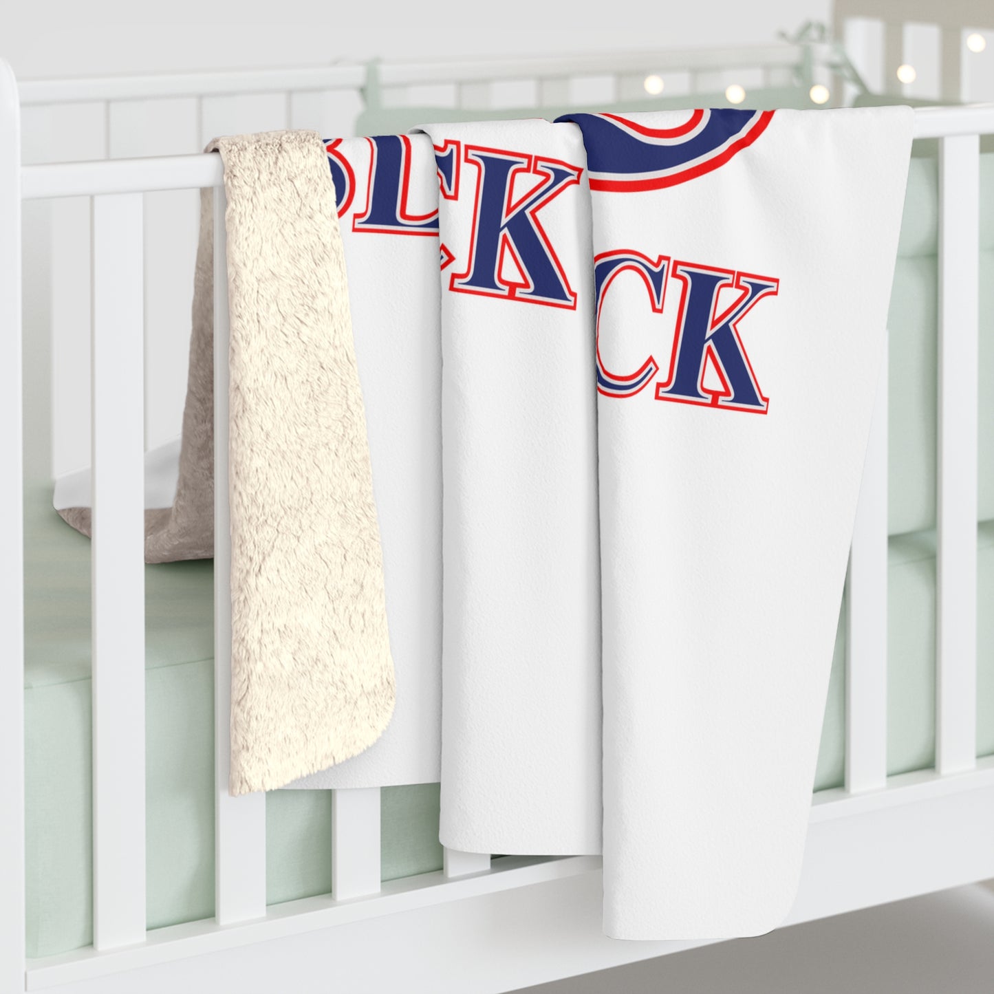 203 Black Rock Red White & Blue Sherpa Fleece Blanket