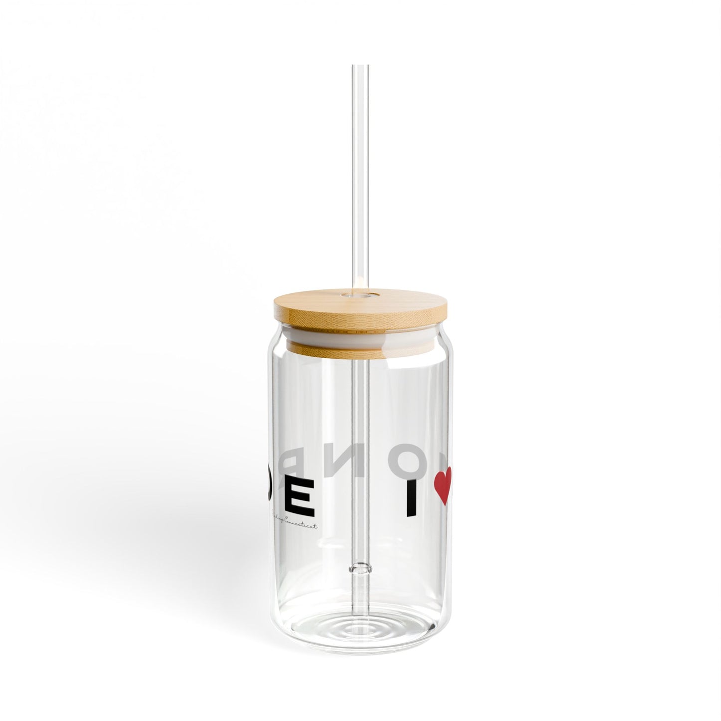 Monroe Vision Glass Can with Straw and Lid, 16oz