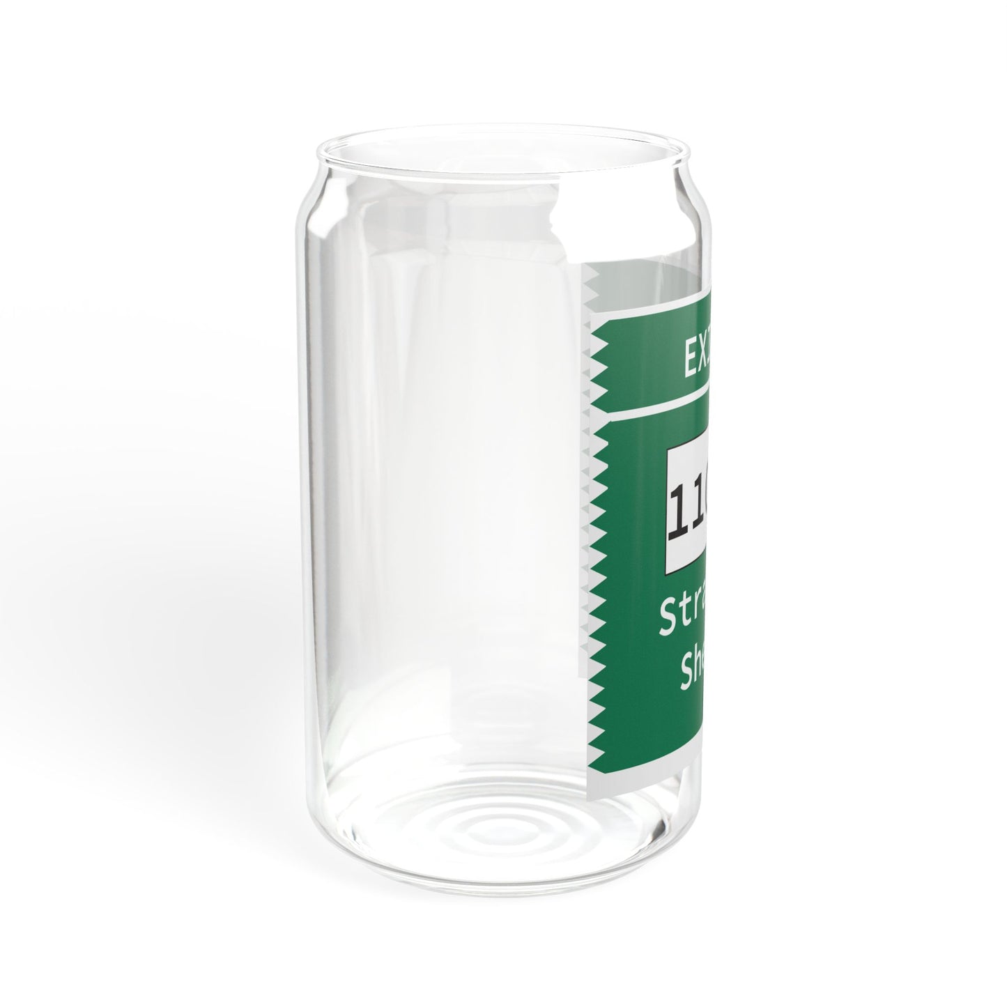 Vintage Merritt Parkway Exit 53 Sign Sipper Glass, 16oz