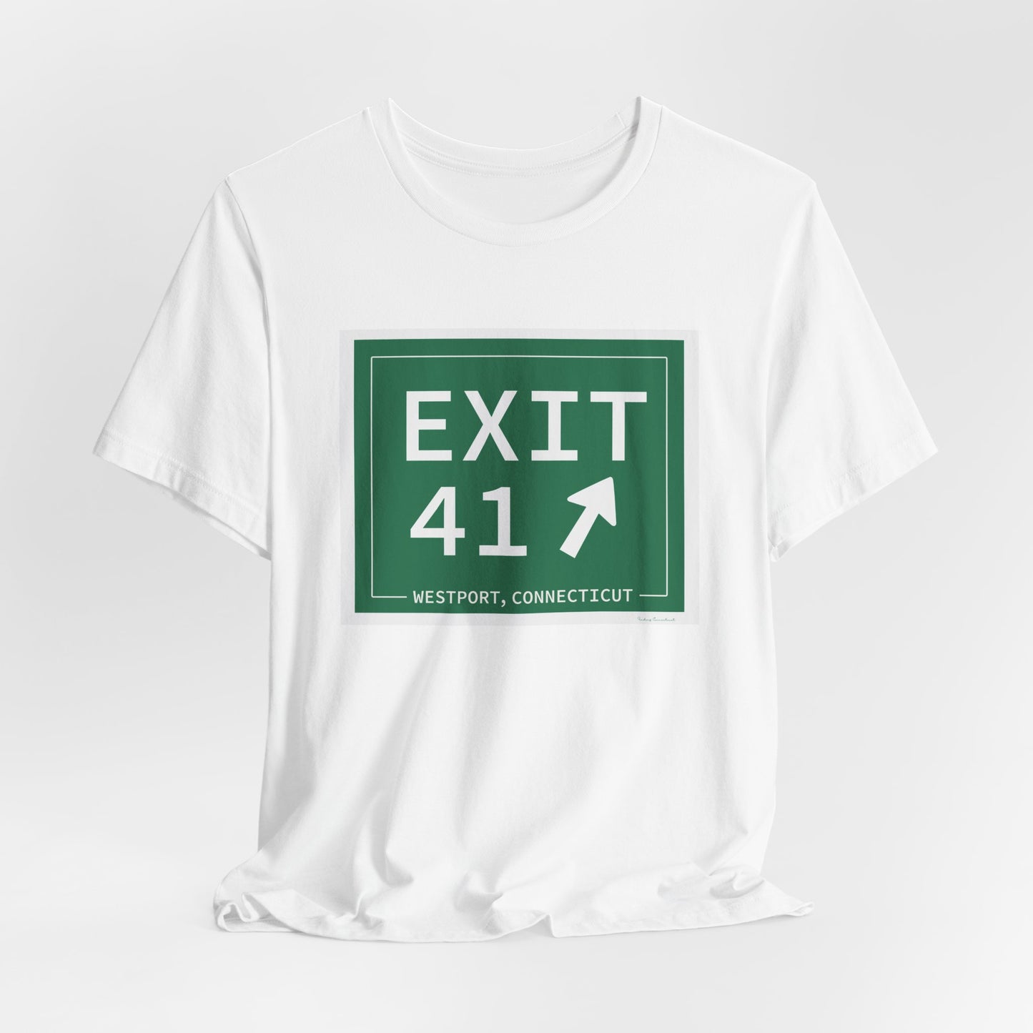 Vintage Exit 41 Merritt Parkway Sign Unisex Jersey Short Sleeve T-Shirt
