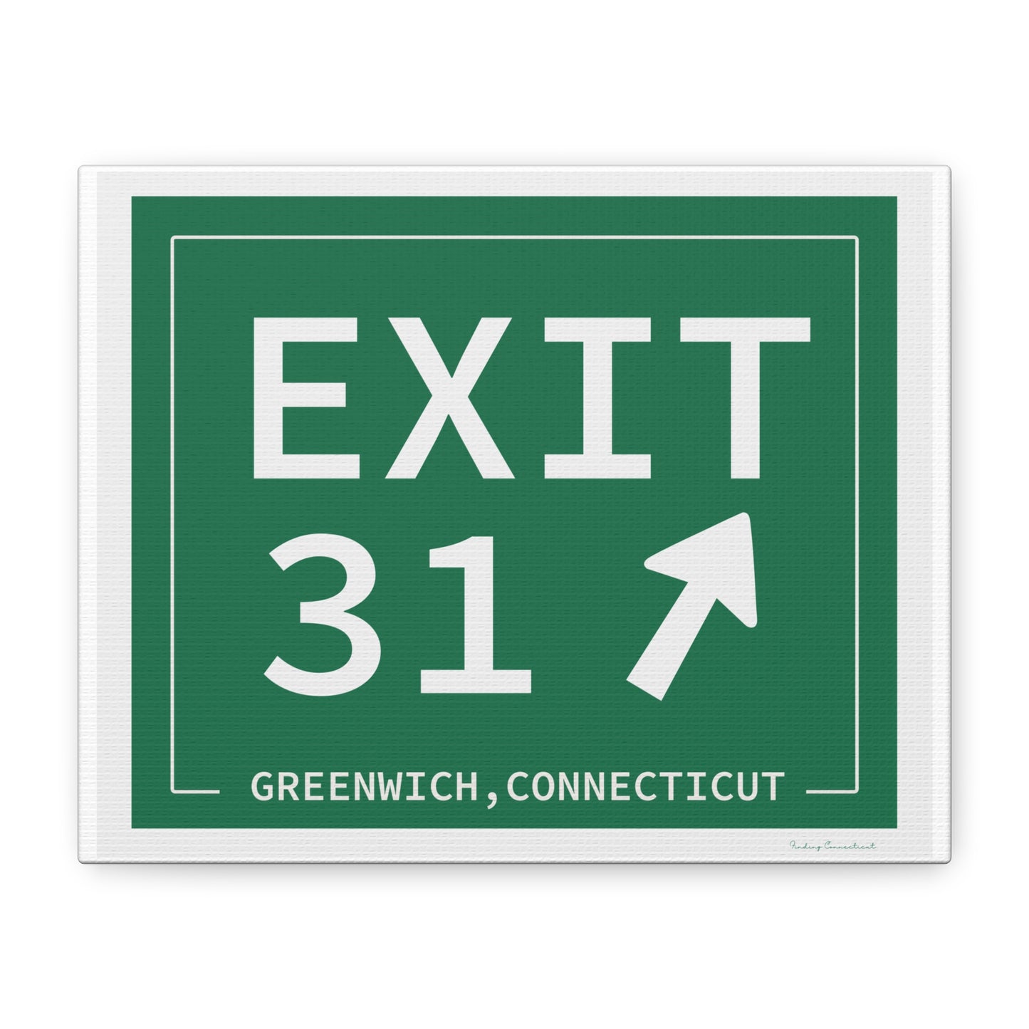 Vintage Exit 31 Merritt Parkway Sign Matte Canvas, Stretched, 1.25"