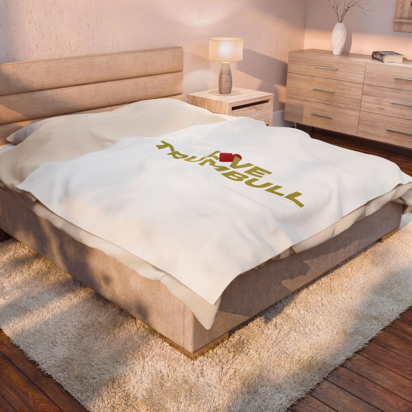 Love Trumbull Velveteen Plush Blanket