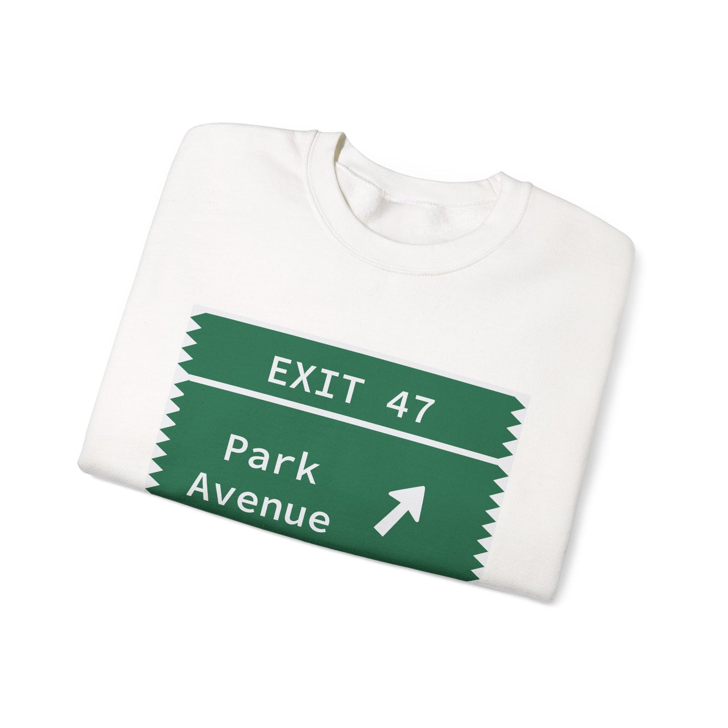Vintage Merritt Parkway Exit 47 Sign Unisex Heavy Blend™ Crewneck Sweatshirt