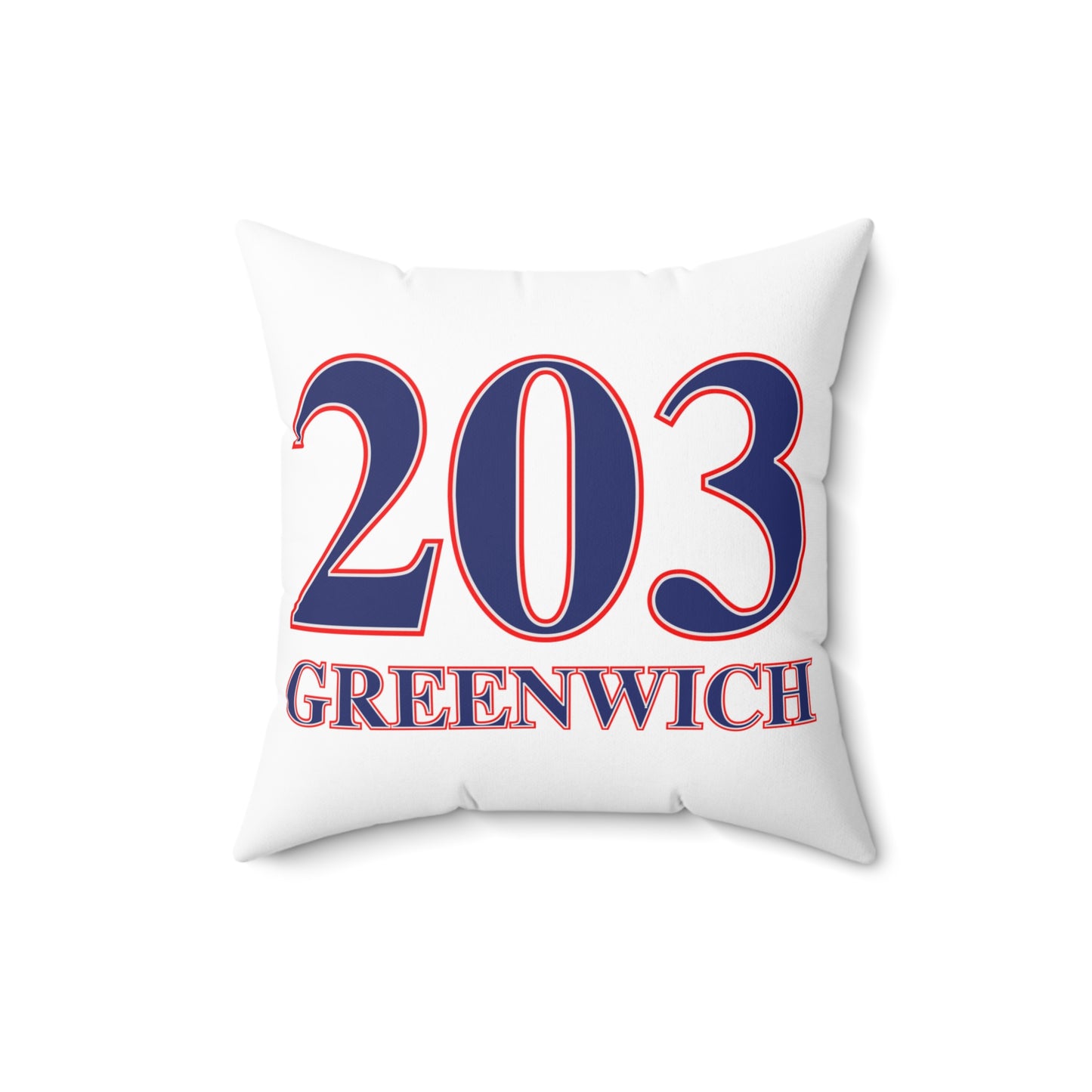 203 Greenwich Red White & Blue Spun Polyester Square Pillow