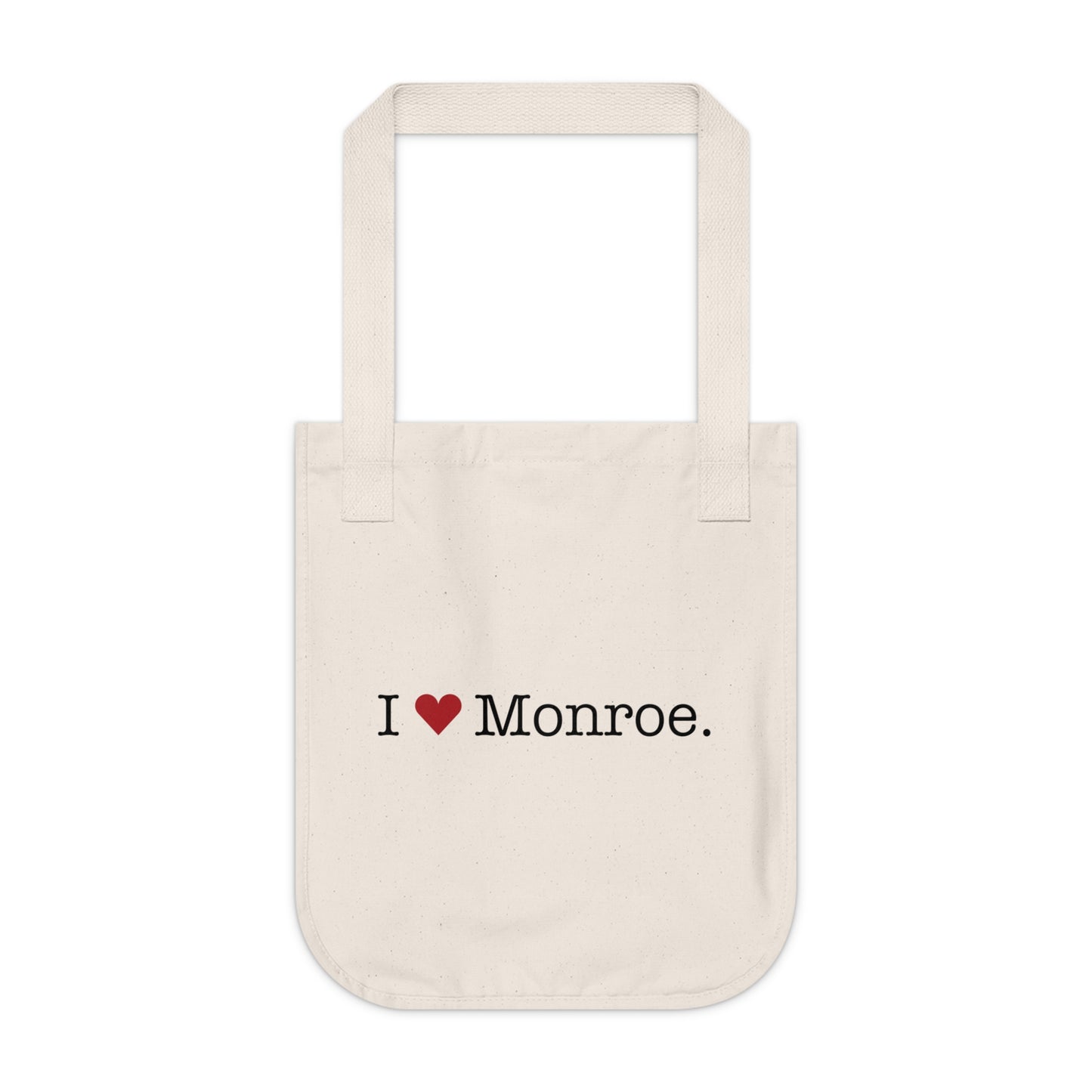 I Heart Monroe. Organic Canvas Tote Bag