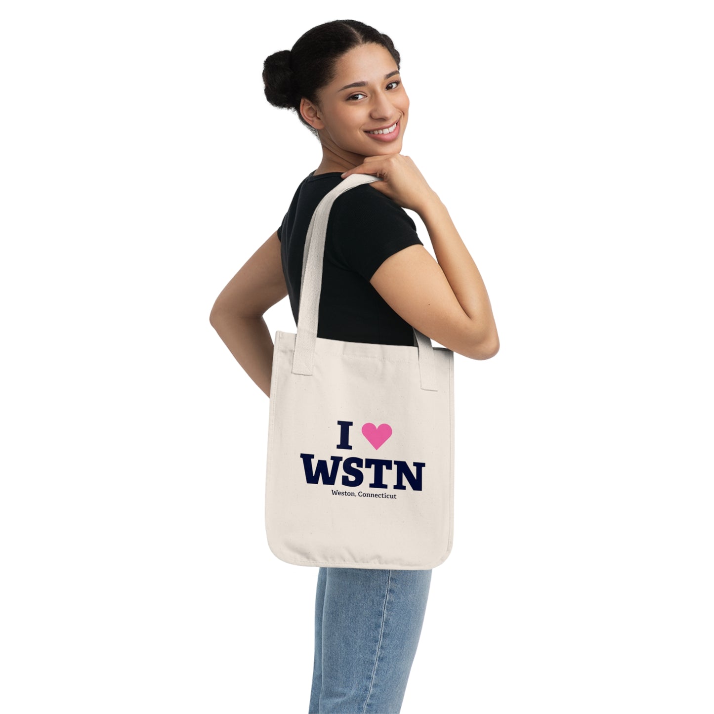 I Heart WSTN Organic Canvas Tote Bag