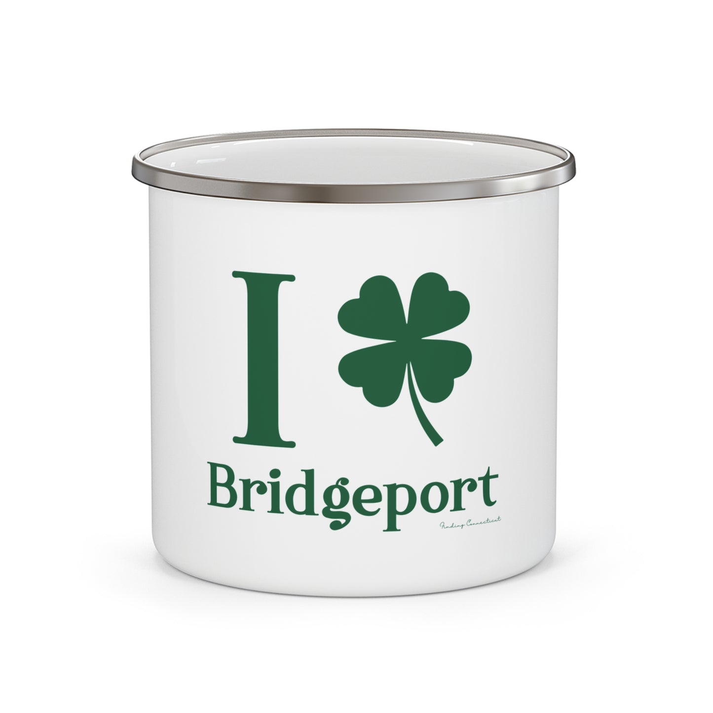 I Clover Bridgeport Enamel Camping Mug
