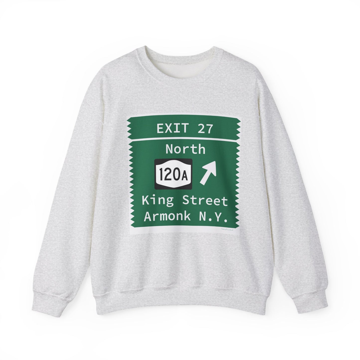 Vintage Merritt Parkway Exit 27 Sign Unisex Heavy Blend™ Crewneck Sweatshirt