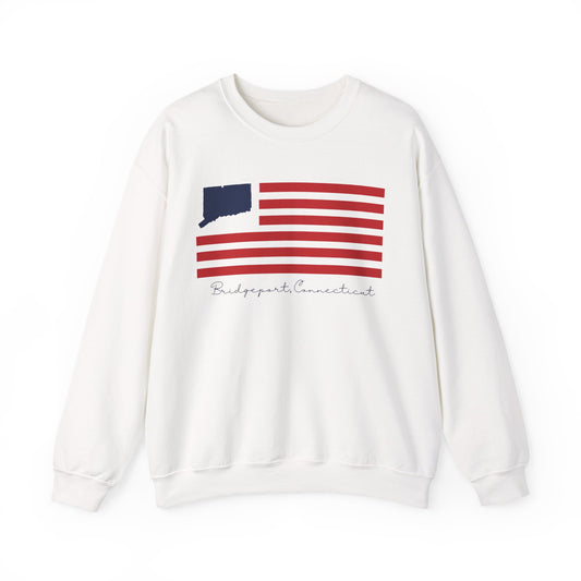 Bridgeport Connecticut Flag Unisex Heavy Blend™ Crewneck Sweatshirt