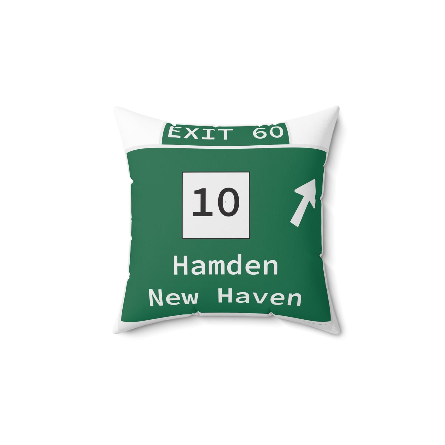 Vintage WCP Exit 60 Sign Spun Polyester Square Pillow