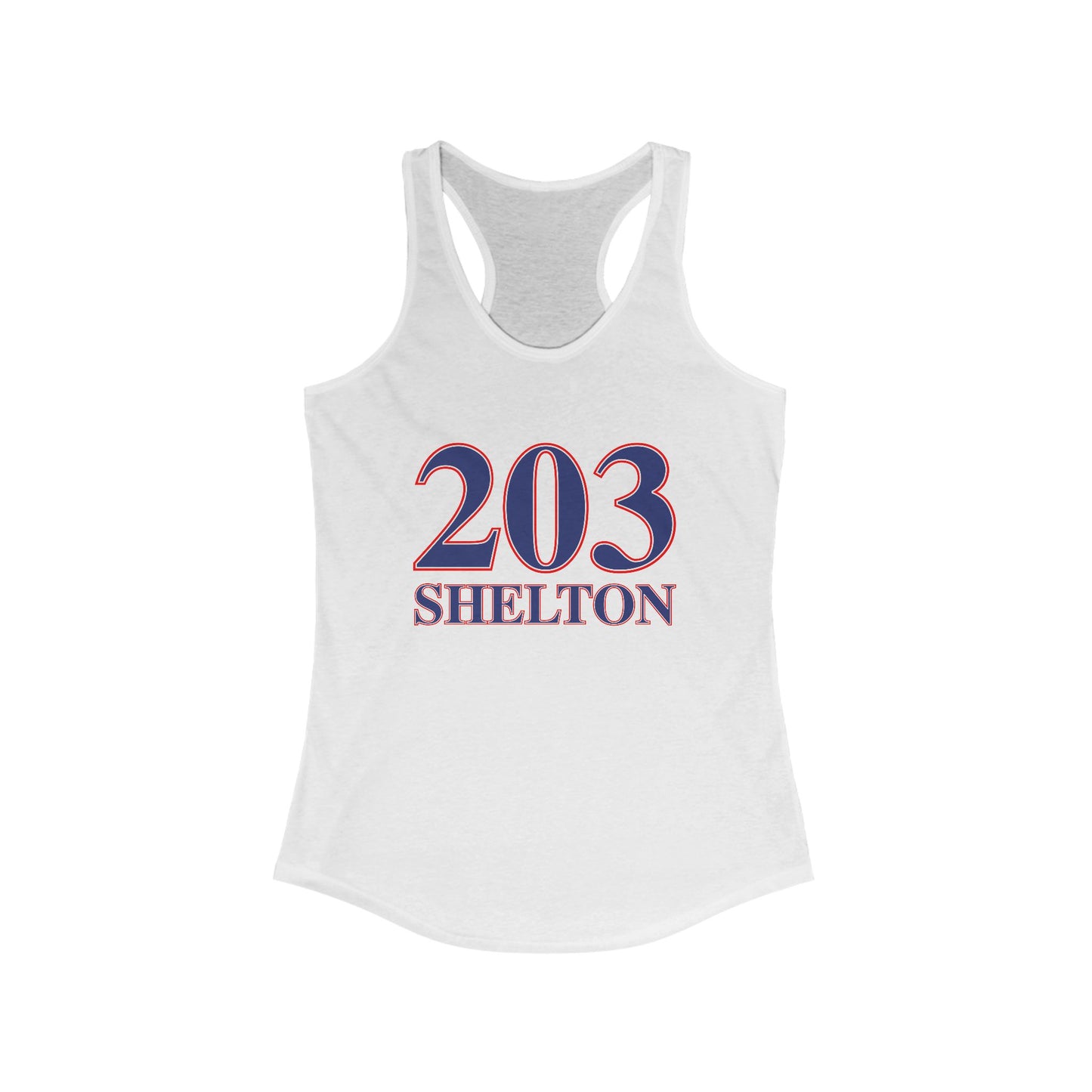 203 Shelton Red White & Blue Women's Ideal Racerback Tank Top