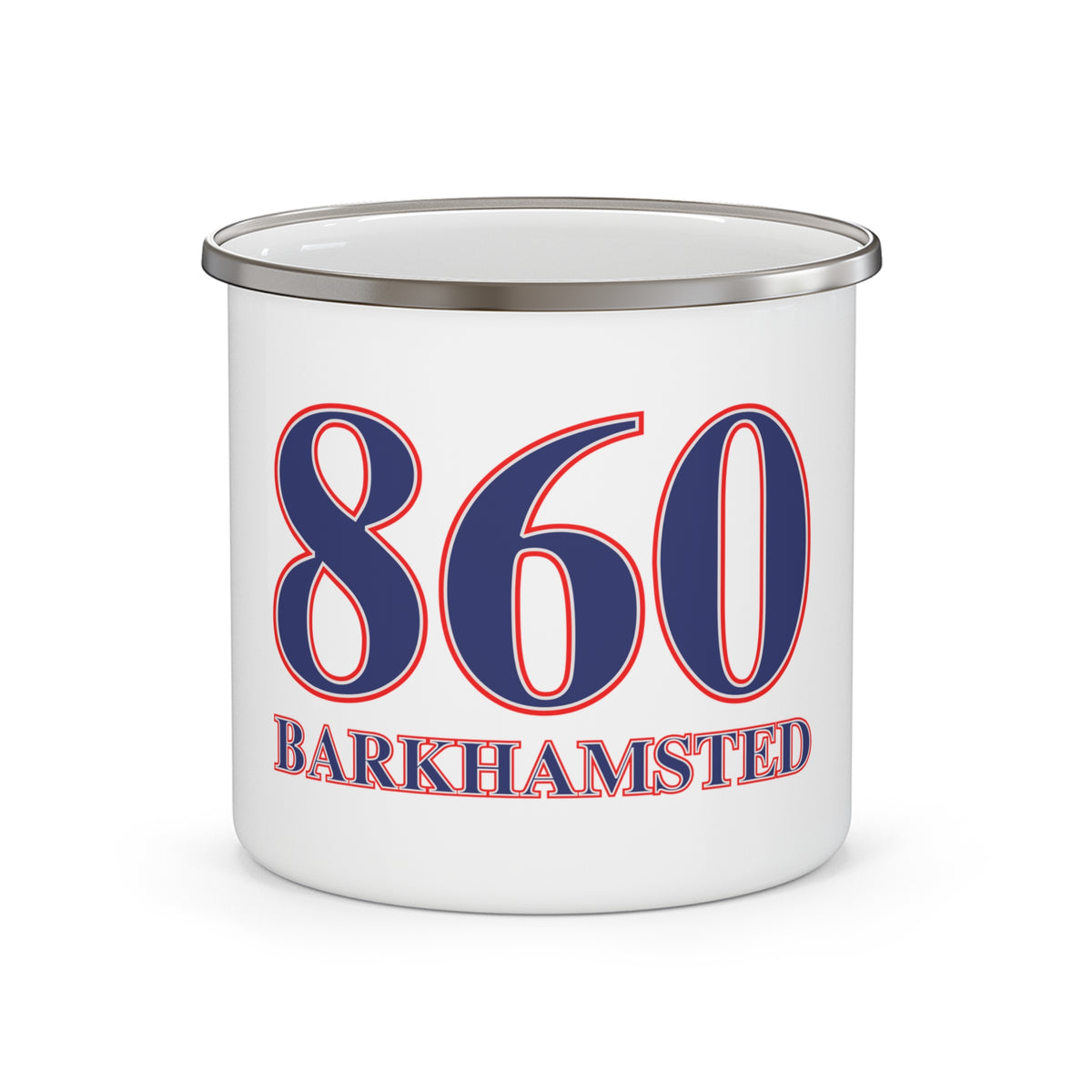 Barkhamsted Red, White & Blue Enamel Camping Mug