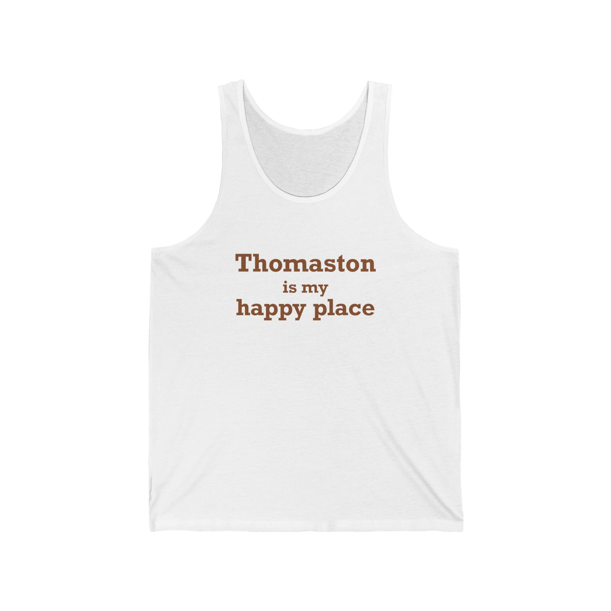 Thomaston is My Happy Place Unisex Jersey Tank Top