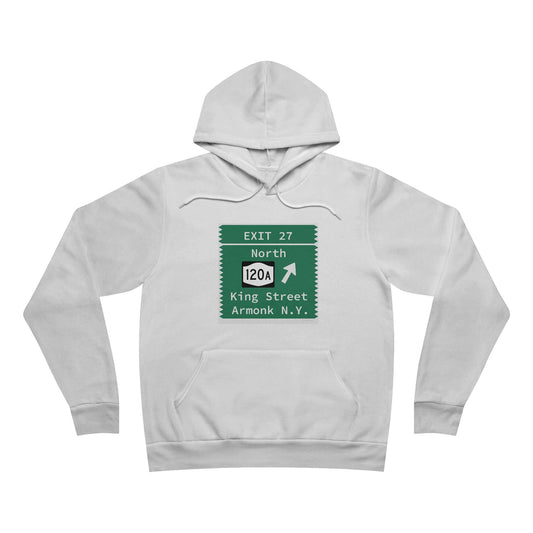 Vintage Merritt Parkway Exit 27 Sign Unisex Sponge Fleece Pullover Hoodie
