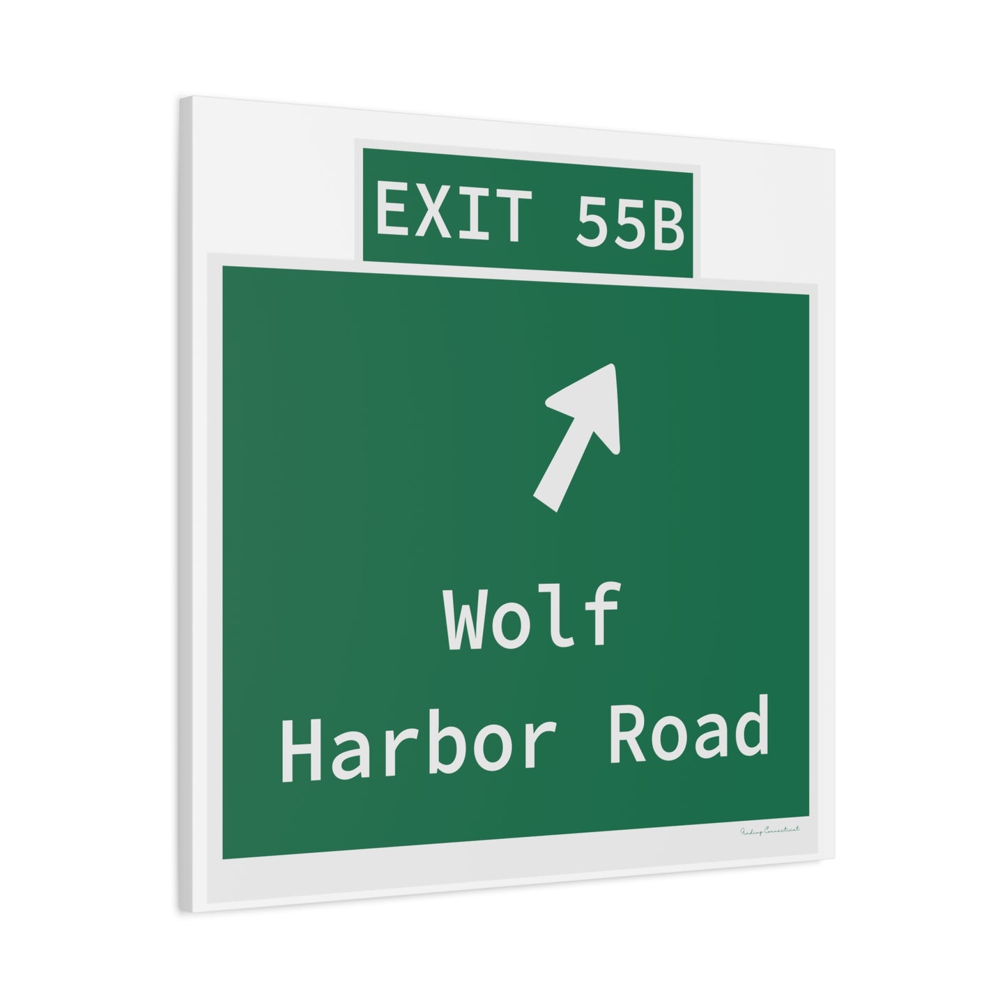 Vintage WCP Exit 55B Sign Matte Canvas, Stretched, 1.25"