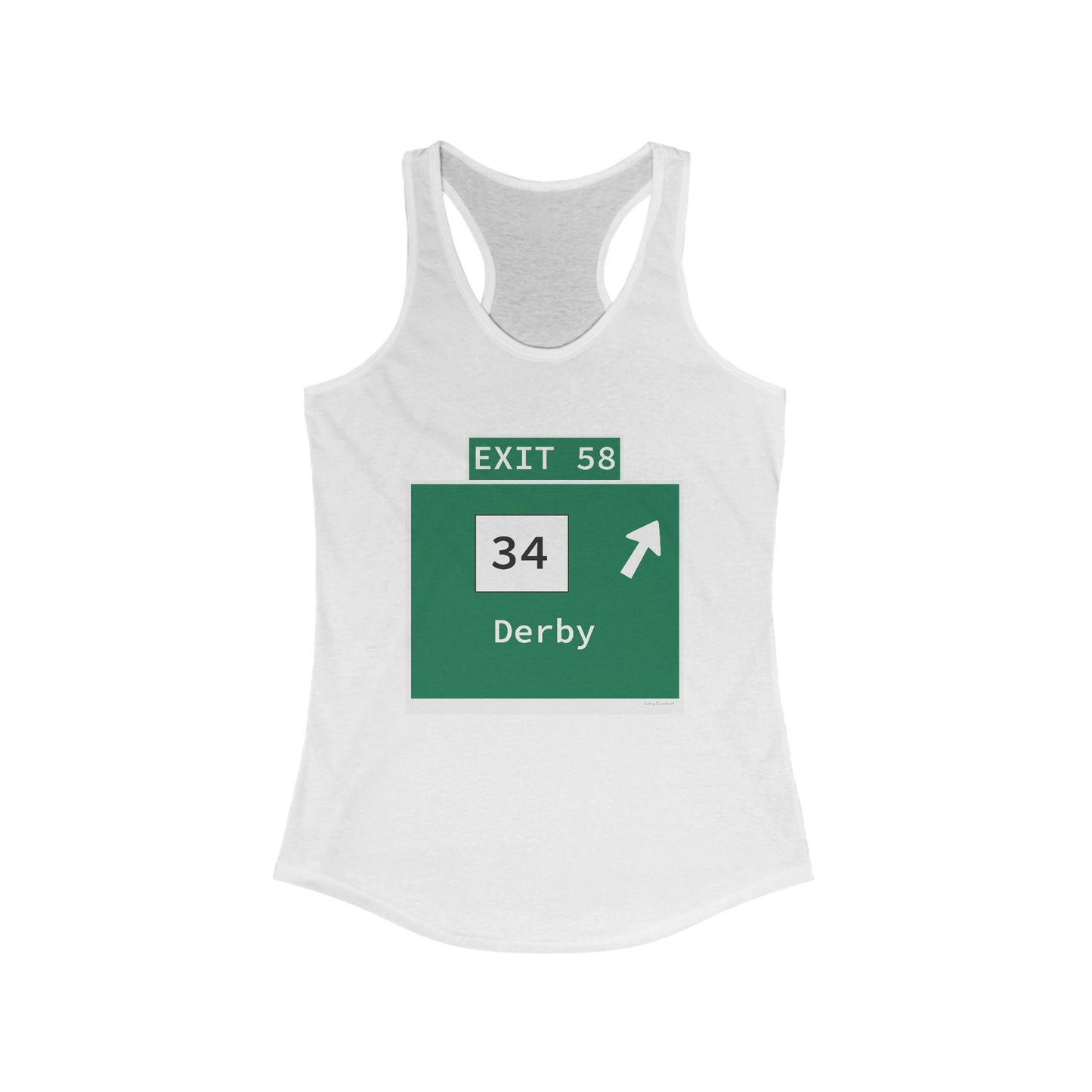 Vintage WCP Exit 58 Sign Women's Ideal Racerback Tank Top